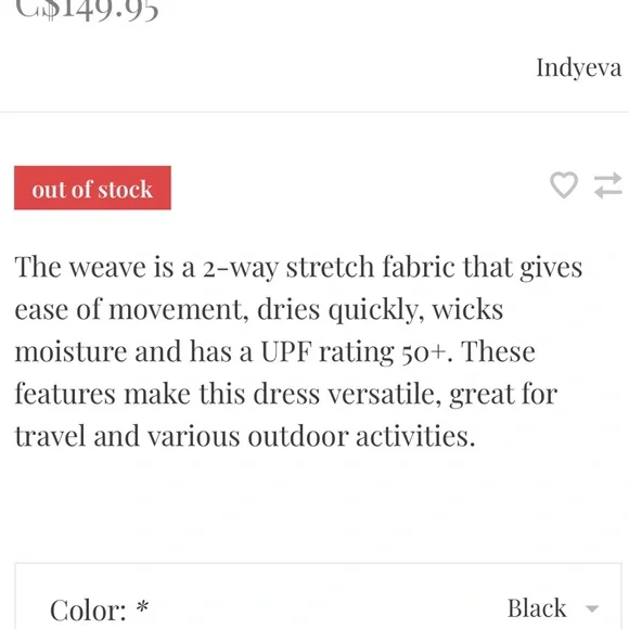 Indygena/Indyeva Emma Athletic Dress With Shorts. Medium. - Picture 9 of 15